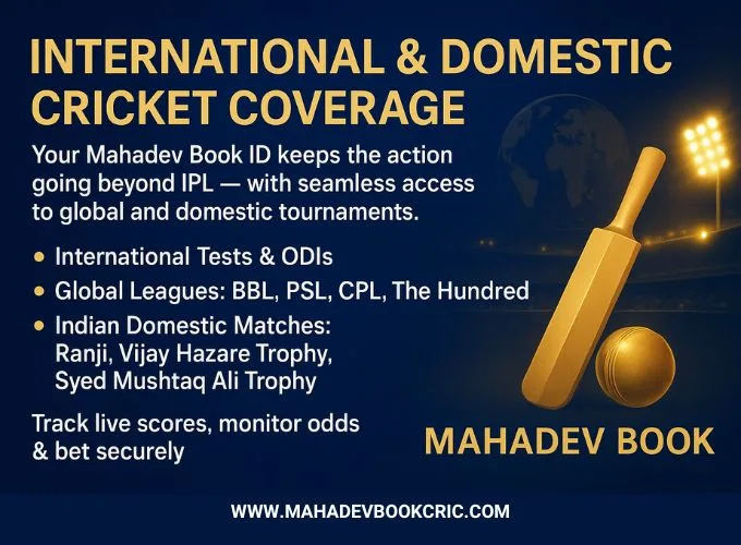 Mahadev Book International & Domestic Cricket Betting